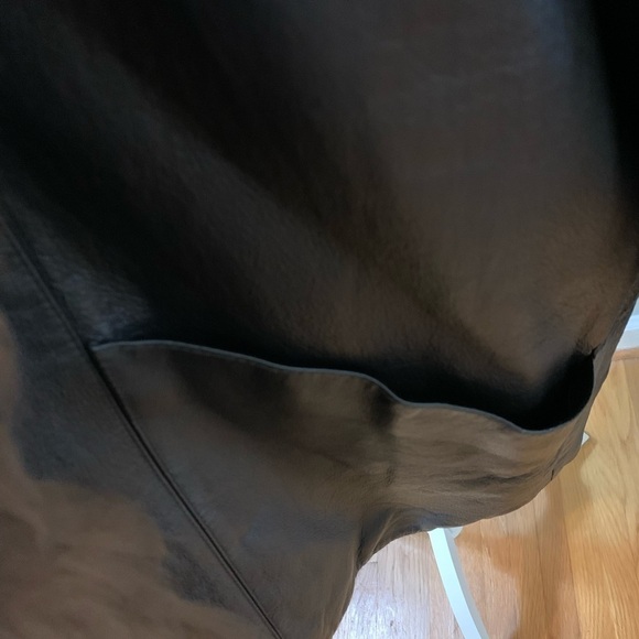 Henig Furs Vintage leather & fur coat, size M - Picture 6 of 8